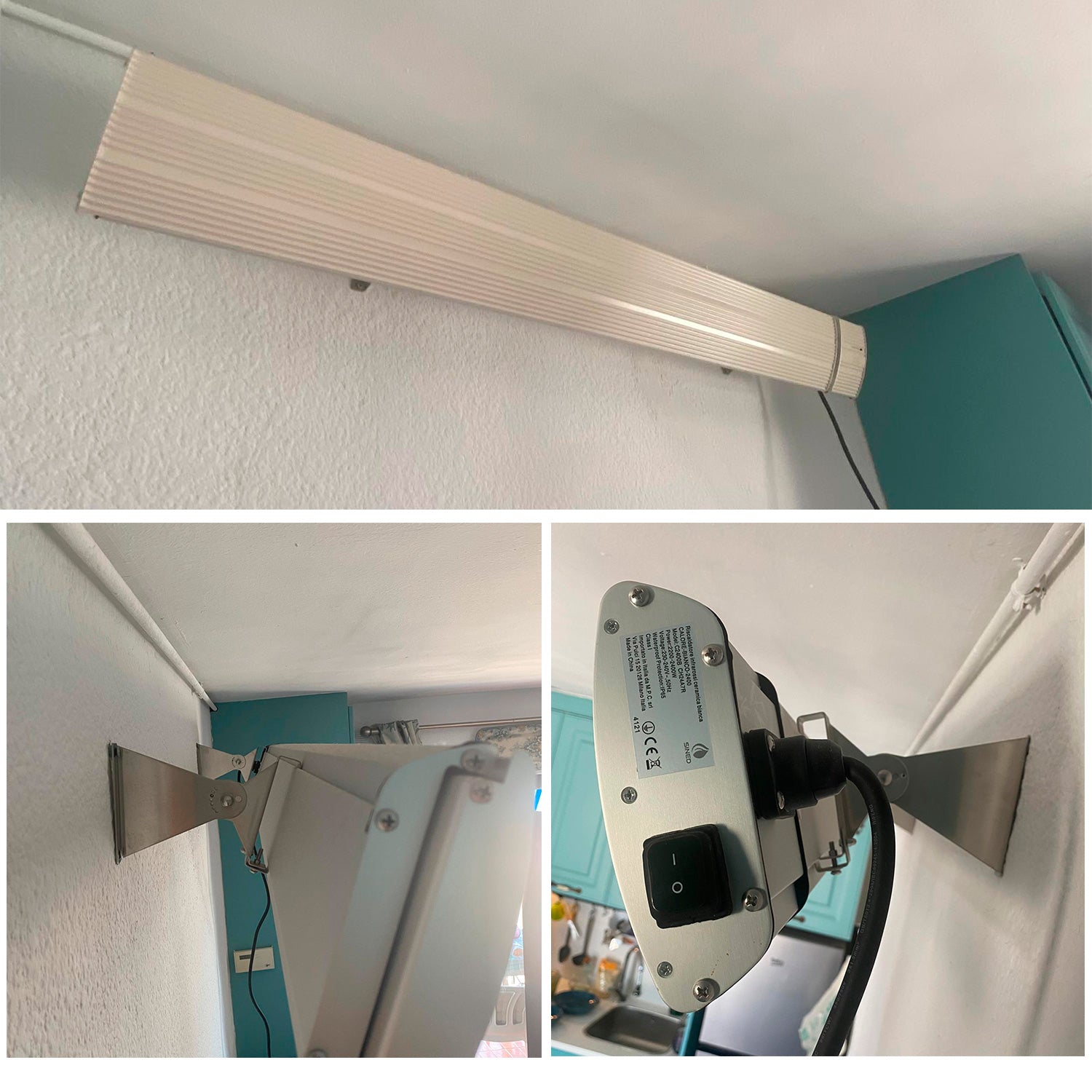 Radiatore a Infrarossi Da Parete Sined Calorebianco2400 Eleg