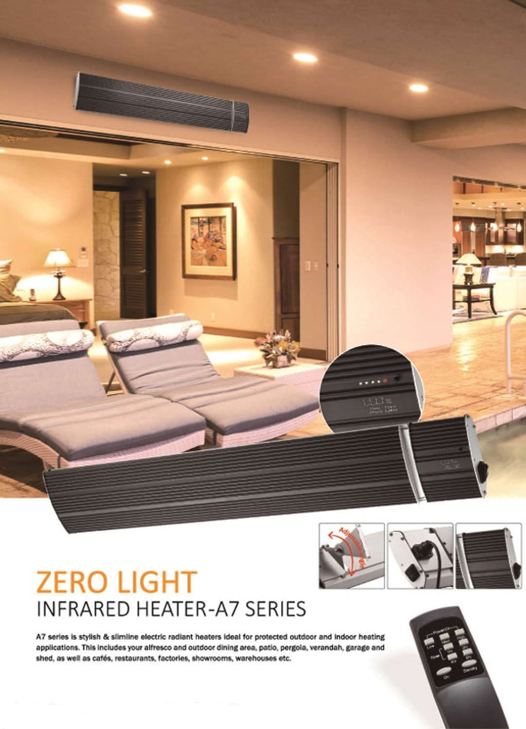 Riscaldatore Infrarossi Sined Calorenero3200 Design Elegante