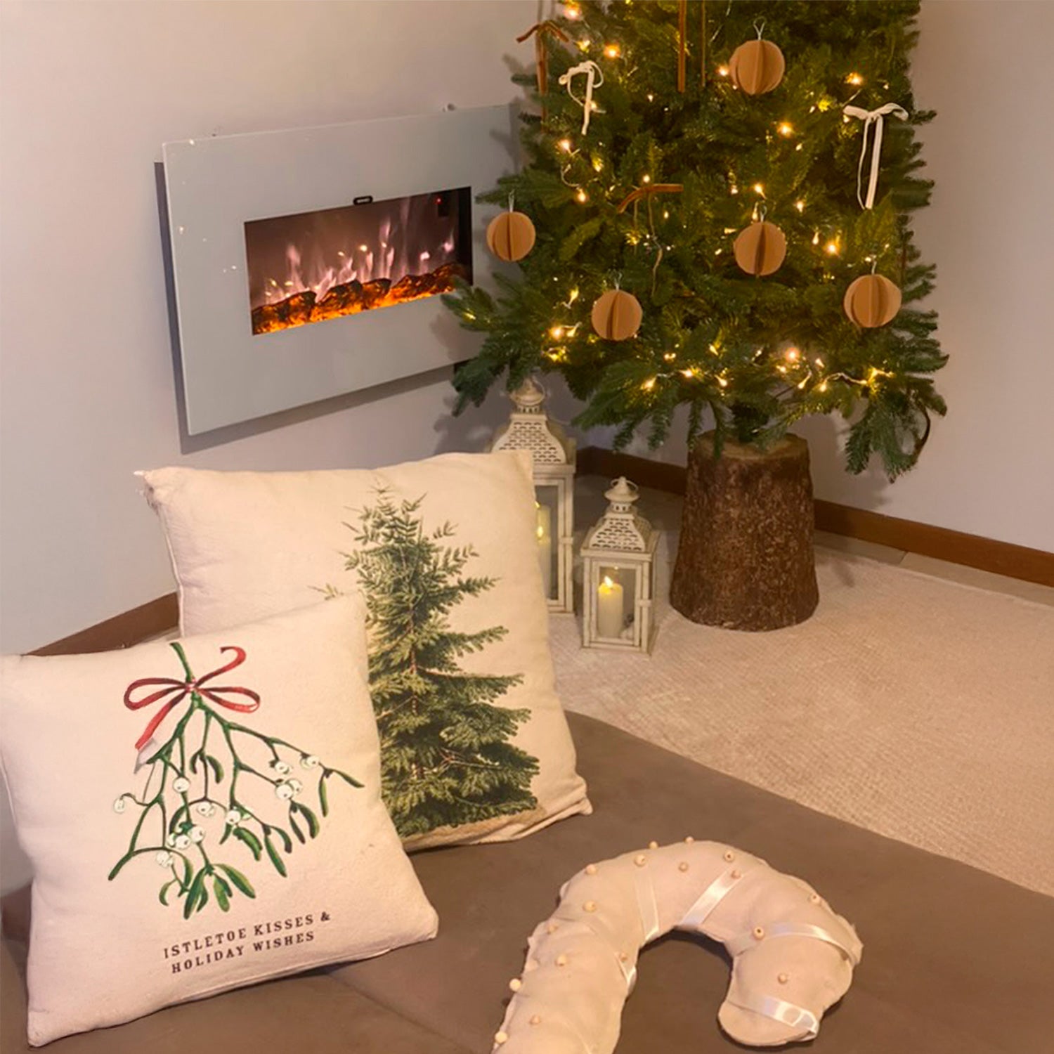 Caminetto Elettrico Bianco Da Parete Sined Monte Bianco 98 C