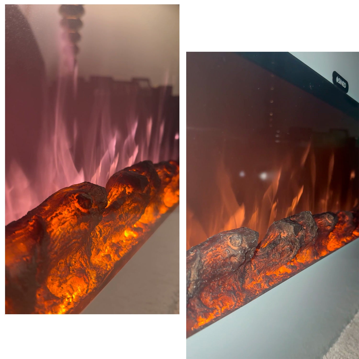 Caminetto Elettrico Bianco Da Parete Sined Monte Bianco 98 C