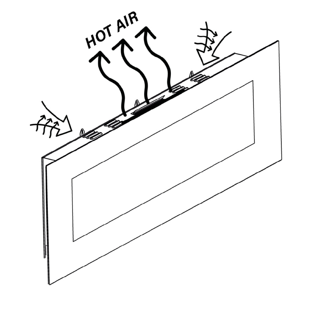 Caminetto Elettrico Bianco Da Parete Sined Monte Bianco 98 C