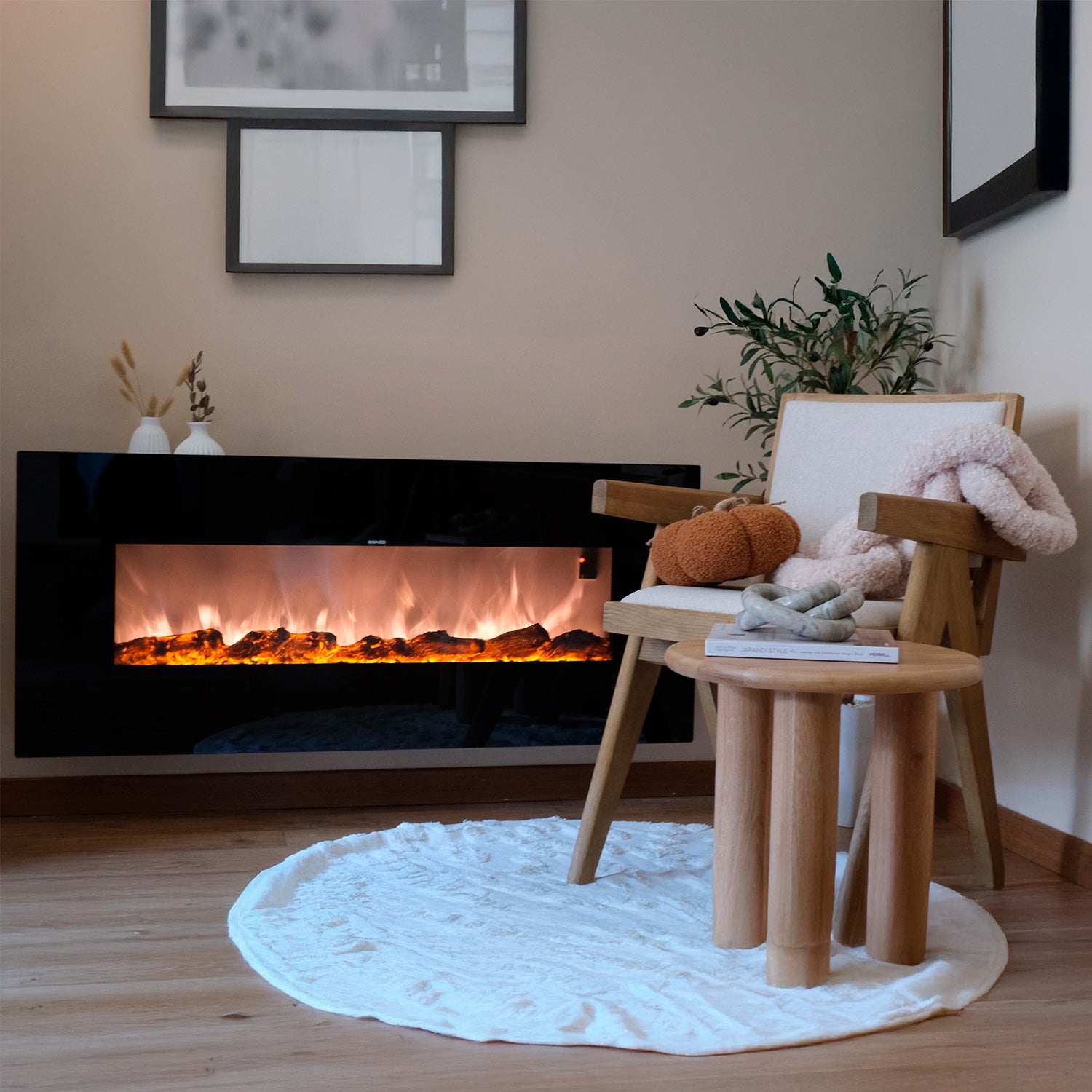 Caminetto Elettrico Sined Stelvio 128 Cm Eleganza e Calore P