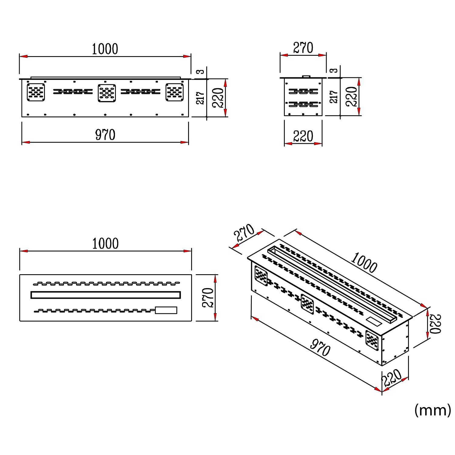 Caminetto Resia 100 Eleganza e Calore con Effetto Fiamma Rea