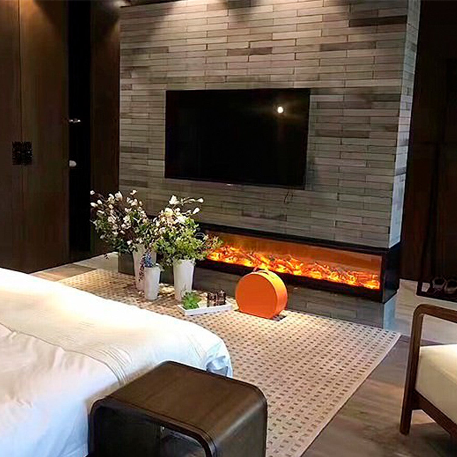 Caminetto Elettrico Vesuvio 200 Cm Eleganza e Calore Per Il 