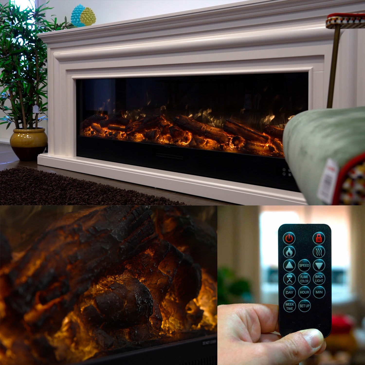 Caminetto Elettrico Vulture 150cm Eleganza e Comfort Per Il 