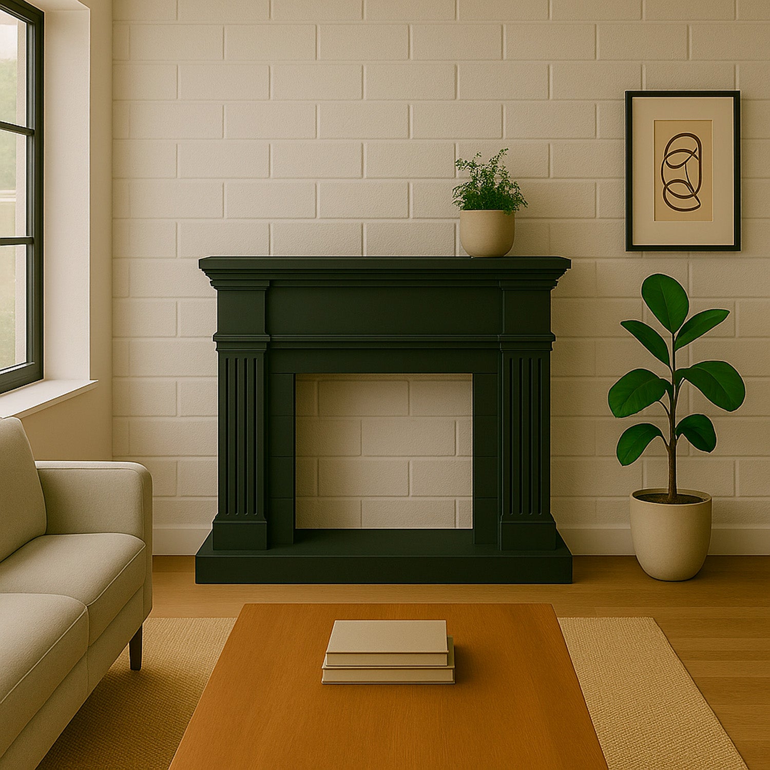 Scopri La Cornice In Legno Mdf Nero Profondo Per Caminetti C