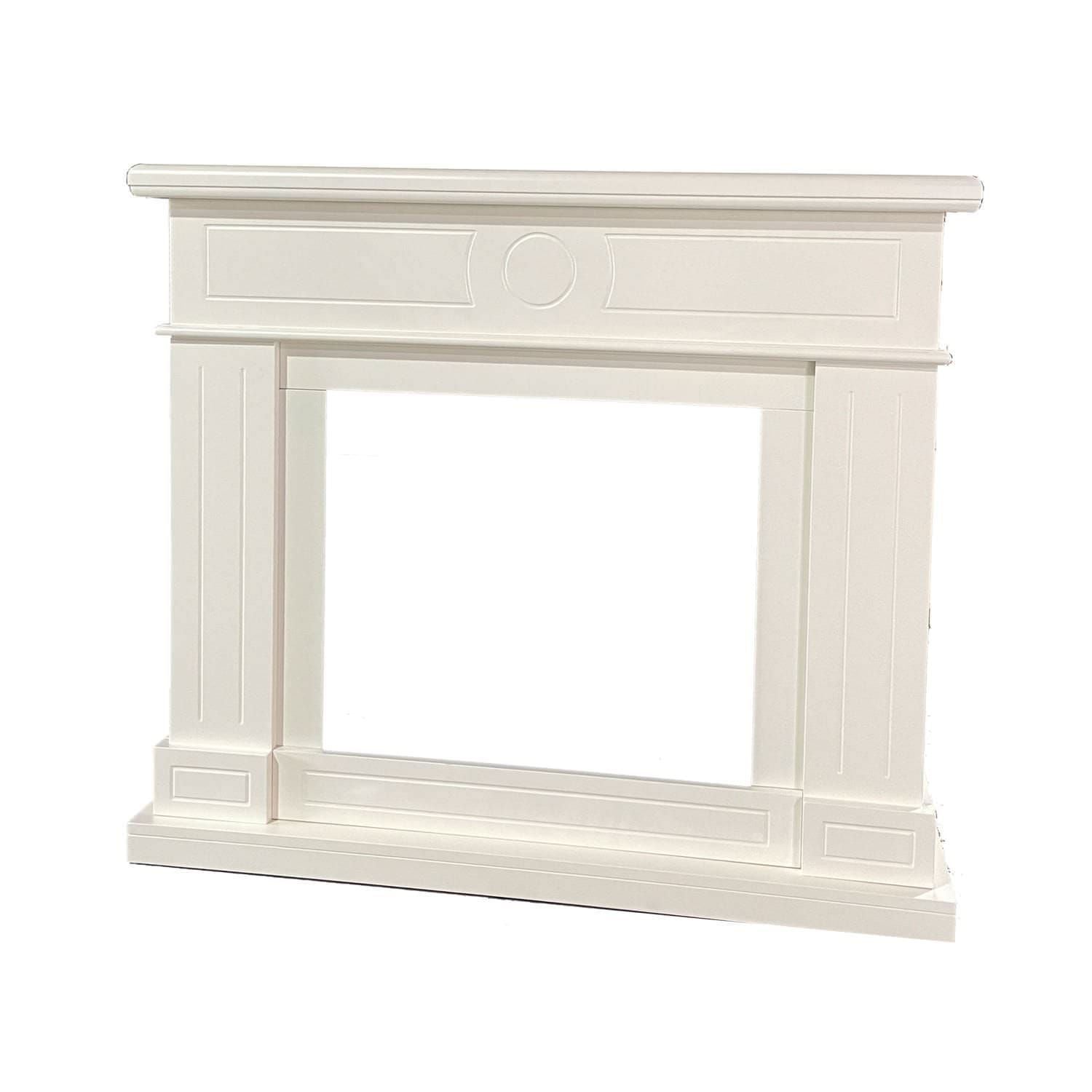 Cornice Lipari Bianco Crema per Caminetto Elettrico Eleganza