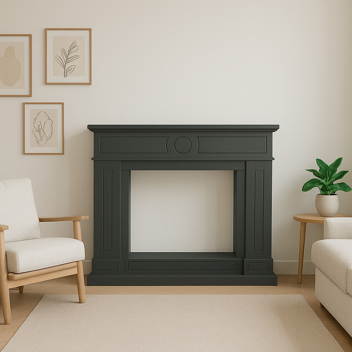 Cornice Grigia Per Caminetto Elettrico Eleganza e Qualita