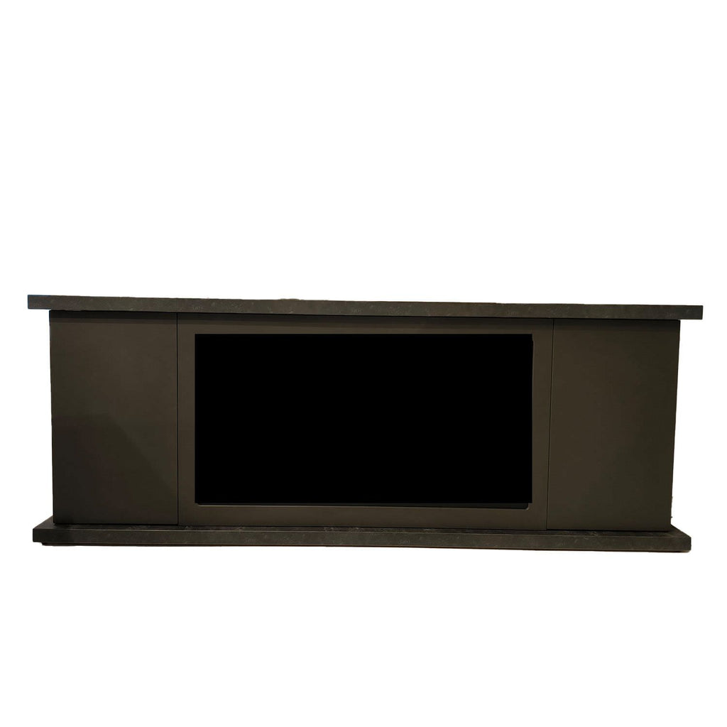 Mobile in legno antracite per camino eleganza e funzionalita