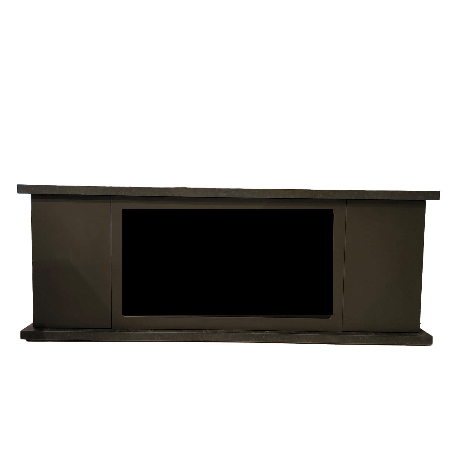 Mobile in legno antracite per camino eleganza e funzionalita