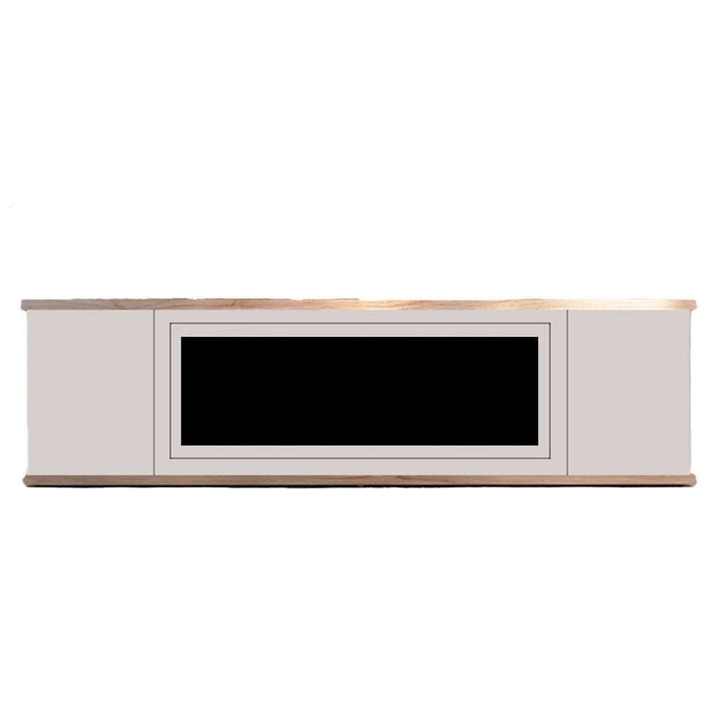 Mobile per camino in legno grigio chiaro elegante e resistente