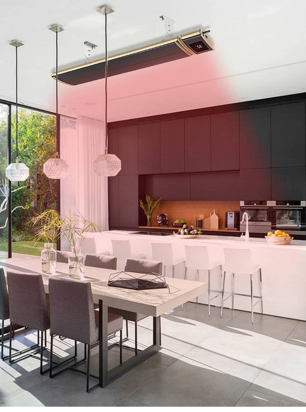 Riscaldatore Infrarossi Wi Fi 2400W con App per Smartphone Elegante Economico e Facile da Usare