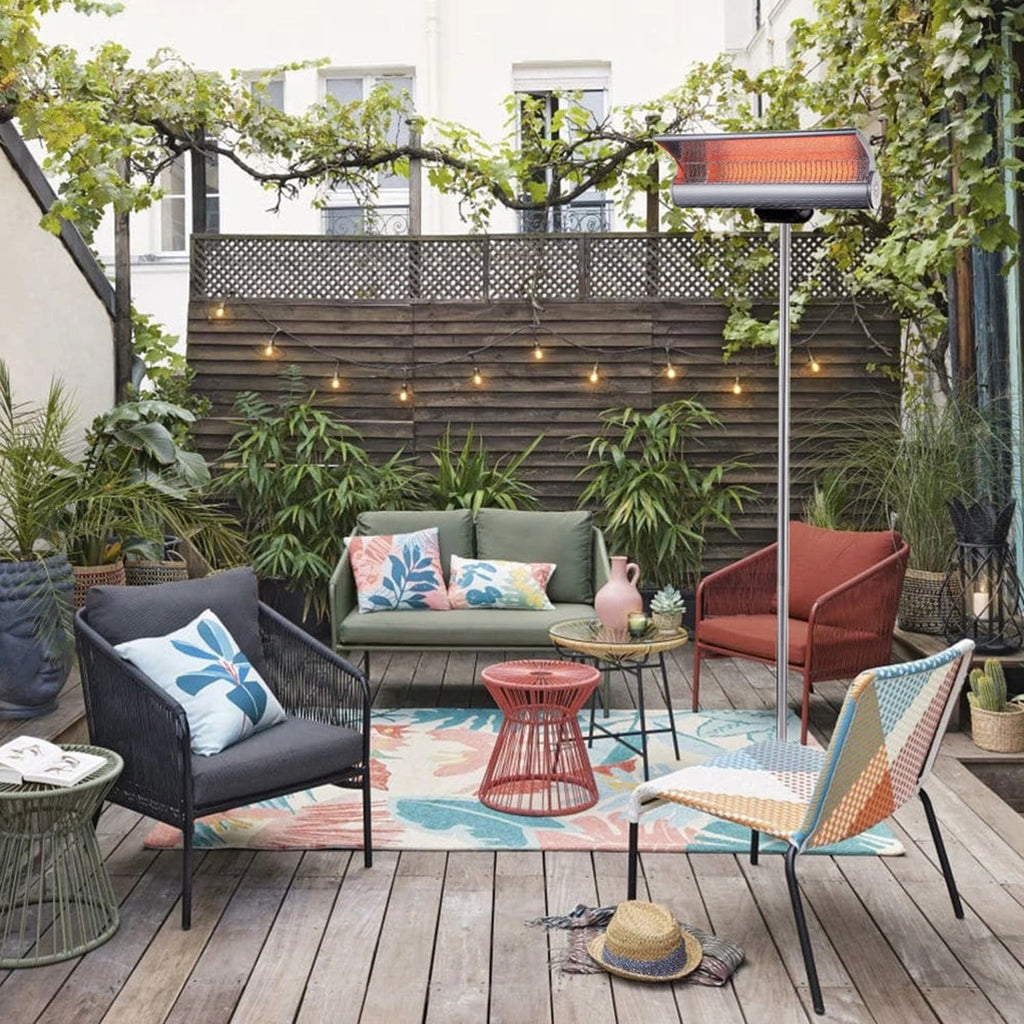 Riscaldatore Infrarossi Curvo Da Terra Con Piantana Orientabile