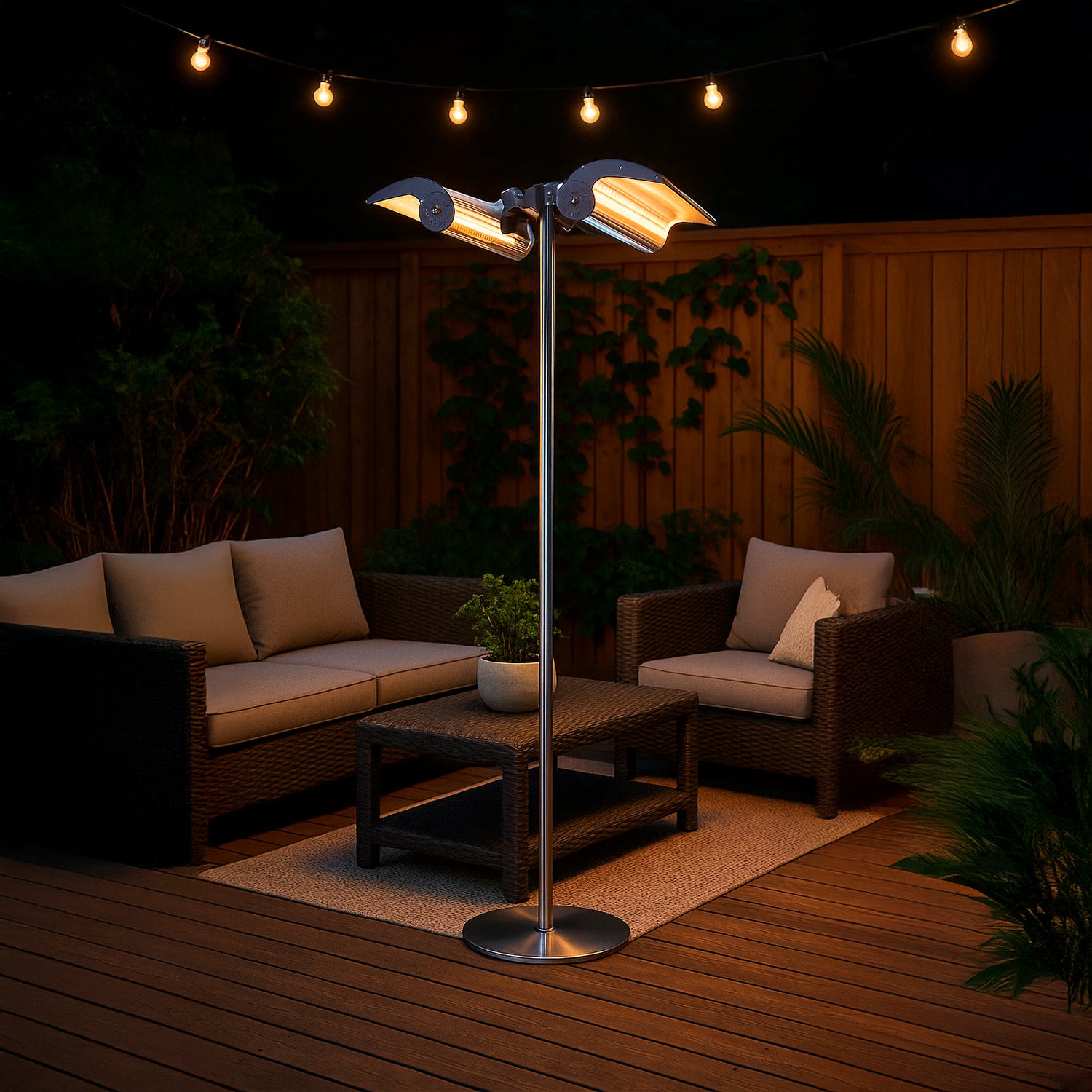 Scopri la stufa infrarossi da terra SINED 4000W design elegante materiali resistenti e calore immediato Acquista ora per un comfort duraturo